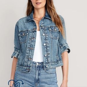 old navy denim/ jean jacket plus size 3xl  transition piece closet staple
